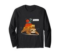 Funny Turtle and Snail Riding Sloth Meme Piggyback Animals Manche Longue