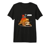 Funny Turtle and Snail Riding Sloth Meme Piggyback Animals T-Shirt Haut de Gamme