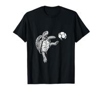 Funny Turtle Beach Sea Roll Soccer Graphic pour Homme T-Shirt