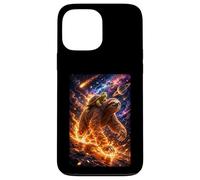 Funny Turtle Riding Sloth in Cosmic Galaxy Space UFO Coque pour iPhone 13 Pro Max
