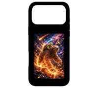 Funny Turtle Riding Sloth in Cosmic Galaxy Space UFO Coque pour iPhone 17 Pro Max