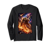 Funny Turtle Riding Sloth in Cosmic Galaxy Space UFO Manche Longue
