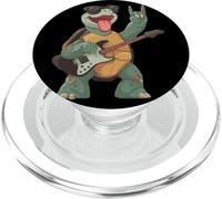 Funny Turtle Rock Guitariste Cool Animal Graphic Playful PopSockets PopGrip pour MagSafe