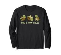 Funny Turtle This Is How I Roll Animal Lover Garçons Filles Enfants Manche Longue