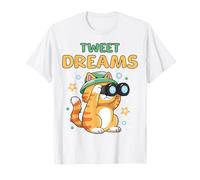 Funny Tweet Dreams Mignon Chat Oiseau Observer Les Tout-Petits T-Shirt
