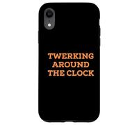 Funny Twerking Around The Clock Silly Dance Anti-Work Joke Coque pour iPhone XR