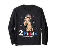 Funny Two Fiddy George Washington America 250th Anniversary Manche Longue