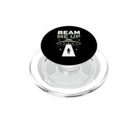 Funny UFO Alien Space Humor Sci FI Graphic Beam Me Up PopSockets PopGrip pour MagSafe