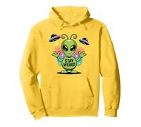 Funny UFO Alien Stay Weird | Confiance en soi de l'espace extra-atmosphérique Sweat à Capuche