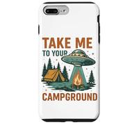 Funny UFO Camping Design Take Me to Your Campground Alien Coque pour iPhone 7 Plus/8 Plus