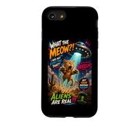Funny UFO Cat Alien Abduction Retro Comic Design Coque pour iPhone SE (2020) / 7/8