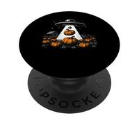 Funny UFO Invasion Pumpkin Alien Meme Science-Fiction PopSockets PopGrip Adhésif