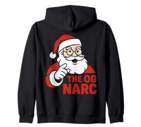 Funny Ugly Christmas Santa Humour Jokes Sarcastic Puns Sweat à Capuche