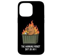 Funny Unbothered The Horrors Persist But So Do I Capybara Coque pour iPhone 14 Pro Max