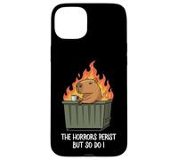 Funny Unbothered The Horrors Persist But So Do I Capybara Coque pour iPhone 15 Plus