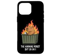 Funny Unbothered The Horrors Persist But So Do I Capybara Coque pour iPhone 16 Pro Max