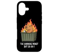 Funny Unbothered The Horrors Persist But So Do I Capybara Coque pour iPhone 17