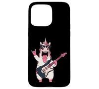 Funny Unicorn Guitare Rock Musique Animal Graphique Playful Sharp Coque pour iPhone 15 Pro Max