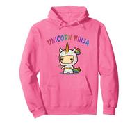 Funny Unicorn Ninja Birthday Girl Team Princess Crew Rose Sweat à Capuche