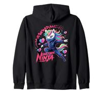 Funny Unicorn NINJA Girl Magical Security Pre-K Mom Team Mum Sweat à Capuche