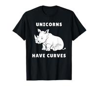 Funny Unicorns Have Curves Chubby Rhino, cadeau pour hommes, femmes et enfants T-Shirt