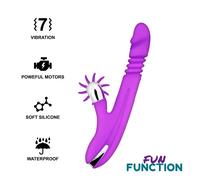 Funny Up&Down Squeel Stimulation Orale Haut & Bas 7 Modes Silicone USB 24 cm
