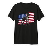 Funny USA Flag Merica 4th July Independence Great Dane Lover T-Shirt Haut de Gamme
