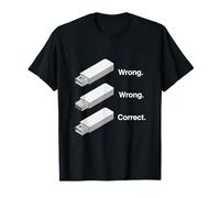 Funny USB Tech Humour Nerdy IT Computer Software Programming T-Shirt