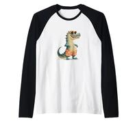 Funny Vacation Alligator avec Lunettes de Soleil et Short Manche Raglan