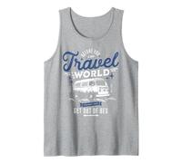Funny Van Travel Camping Life Get Out of Bed Vintage Débardeur