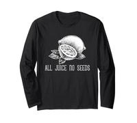 Funny Vasectomy All Juice No Seeds Lemon Pun pour Hommes et Papas Manche Longue
