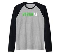 Funny Vegan AF Plant Based Vegetarian Keto Organic Diet Manche Raglan