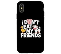 Funny Vegan I Don't Eat My Friends Vegetarian Coque pour iPhone X/XS