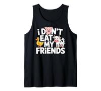 Funny Vegan I Don't Eat My Friends Vegetarian Débardeur
