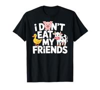 Funny Vegan I Don't Eat My Friends Vegetarian T-Shirt