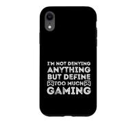 Funny Video Gamer Saying Define Too Much Gaming Addict Coque pour iPhone XR