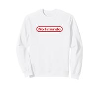 Funny Videogamer Pun. No Friendo Text Retro Video Game Sweatshirt