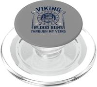 Funny Viking Blood Runs Through My Veins Vikings Norse PopSockets PopGrip pour MagSafe