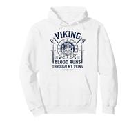 Funny Viking Blood Runs Through My Veins Vikings Norse Sweat à Capuche