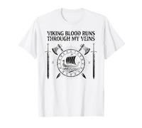 Funny Viking Blood Runs Through My Veins Vikings Norse T-Shirt