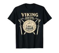 Funny Viking Blood Runs Through My Veins Vikings Norse T-Shirt