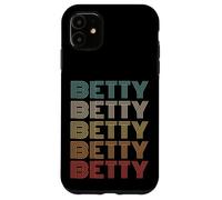 Funny Vintage 70s Repeated Text Design First Name Betty Coque pour iPhone 11