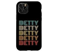Funny Vintage 70s Repeated Text Design First Name Betty Coque pour iPhone 11 Pro