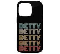 Funny Vintage 70s Repeated Text Design First Name Betty Coque pour iPhone 13 Pro