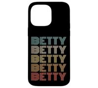 Funny Vintage 70s Repeated Text Design First Name Betty Coque pour iPhone 14 Pro Max
