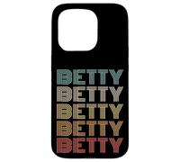 Funny Vintage 70s Repeated Text Design First Name Betty Coque pour iPhone 15 Pro
