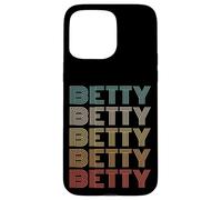Funny Vintage 70s Repeated Text Design First Name Betty Coque pour iPhone 15 Pro Max