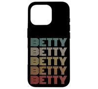 Funny Vintage 70s Repeated Text Design First Name Betty Coque pour iPhone 16 Pro