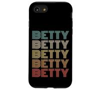Funny Vintage 70s Repeated Text Design First Name Betty Coque pour iPhone SE (2020) / 7/8