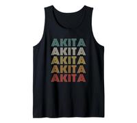 Funny Vintage 70s Text Design: Akita | Akita Dog Owner & Fan Débardeur